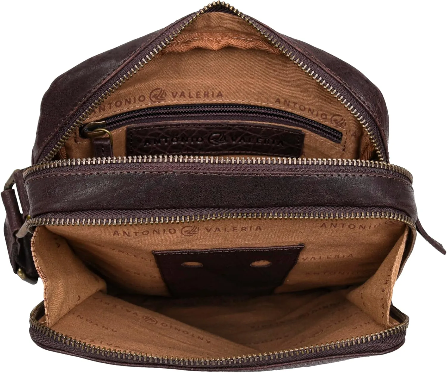 ANTONIO VALERIA Alex Washed Leather Crossbody Bag