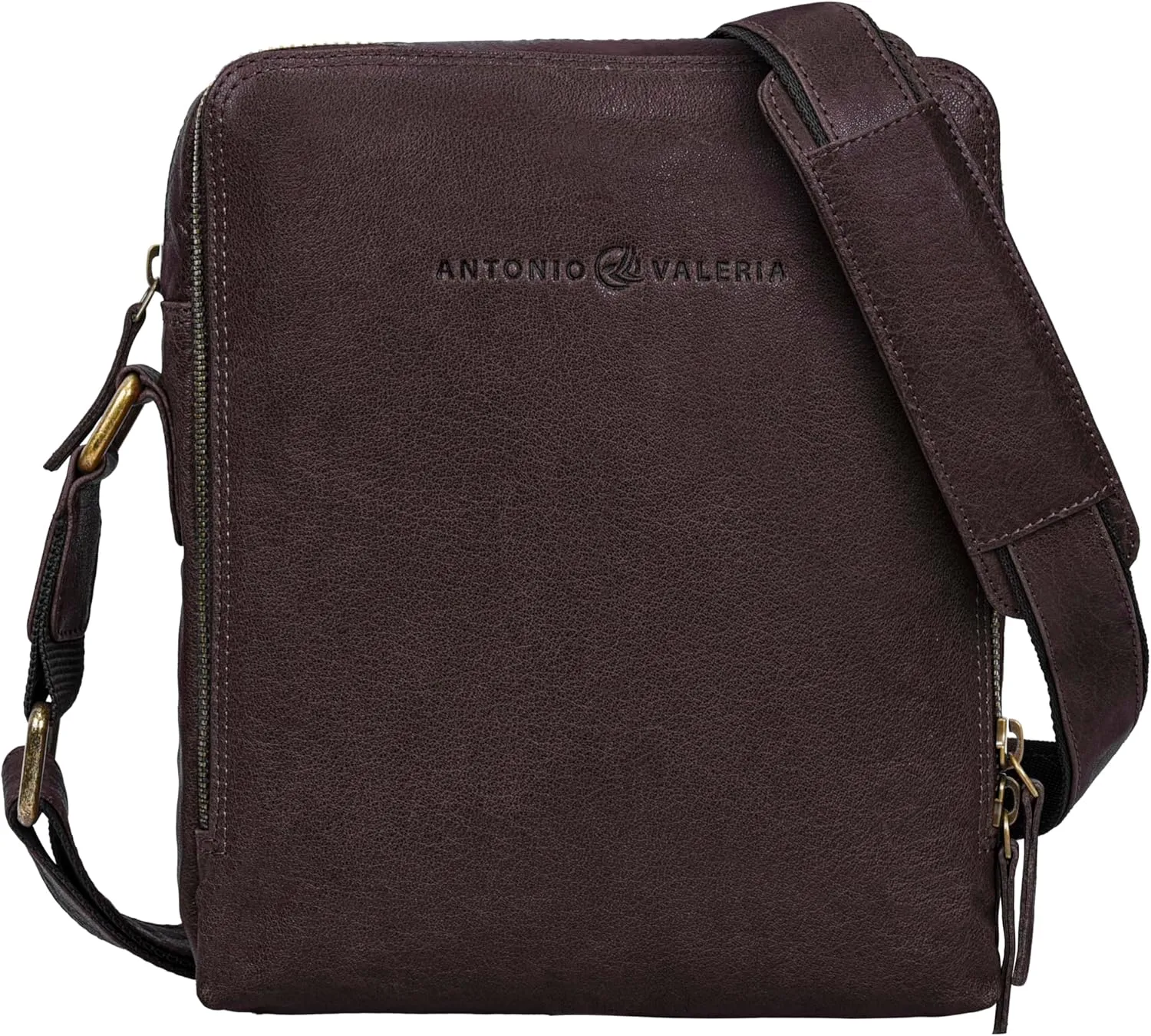ANTONIO VALERIA Alex Washed Leather Crossbody Bag