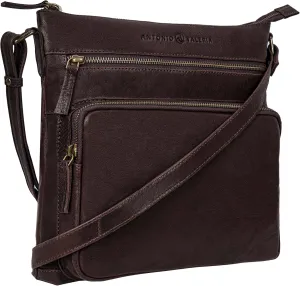 ANTONIO VALERIA Astor Washed Leather Crossbody Bag