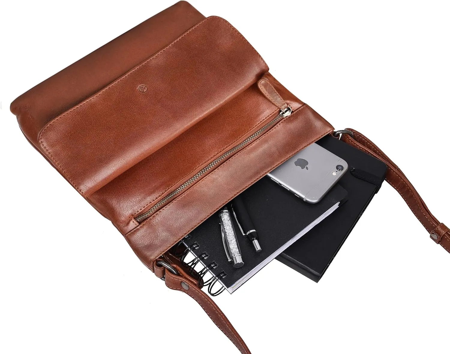 ANTONIO VALERIA Christmas Gift Piper Leather Crossbody Bag