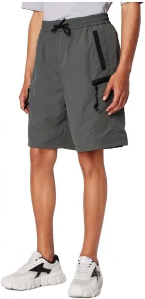 Armani Exchange Men's Drawstring Utility Tape Cargo Pocket Shorts