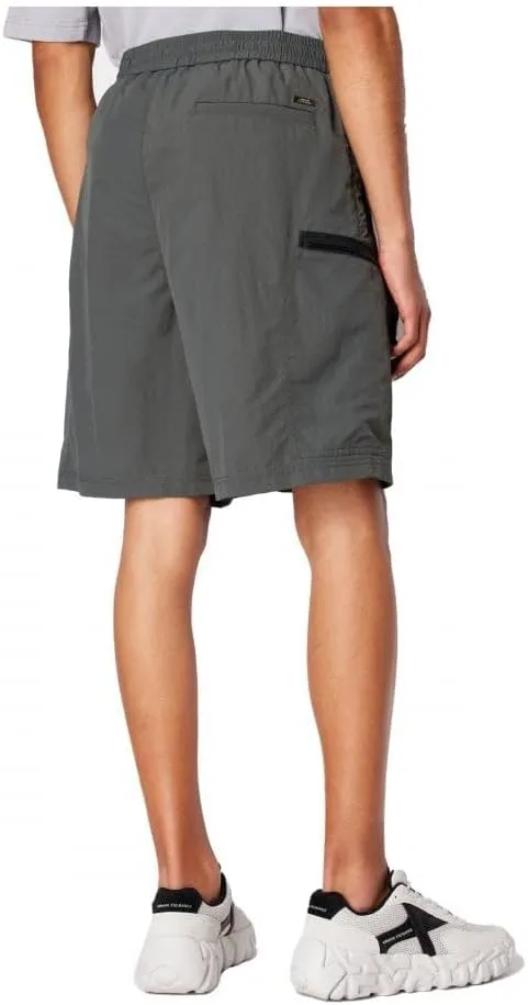 Armani Exchange Men's Drawstring Utility Tape Cargo Pocket Shorts