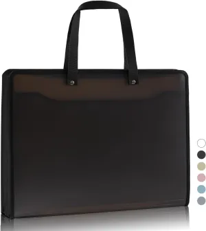 Art Bag Art Portfolio Bags (17.3 * 13.8inches) Storage Books for Art Portfolio Folder, Posters Storage Bag with Zipper and Handle Mesh Folder Organizers for Poster, Painting Black
