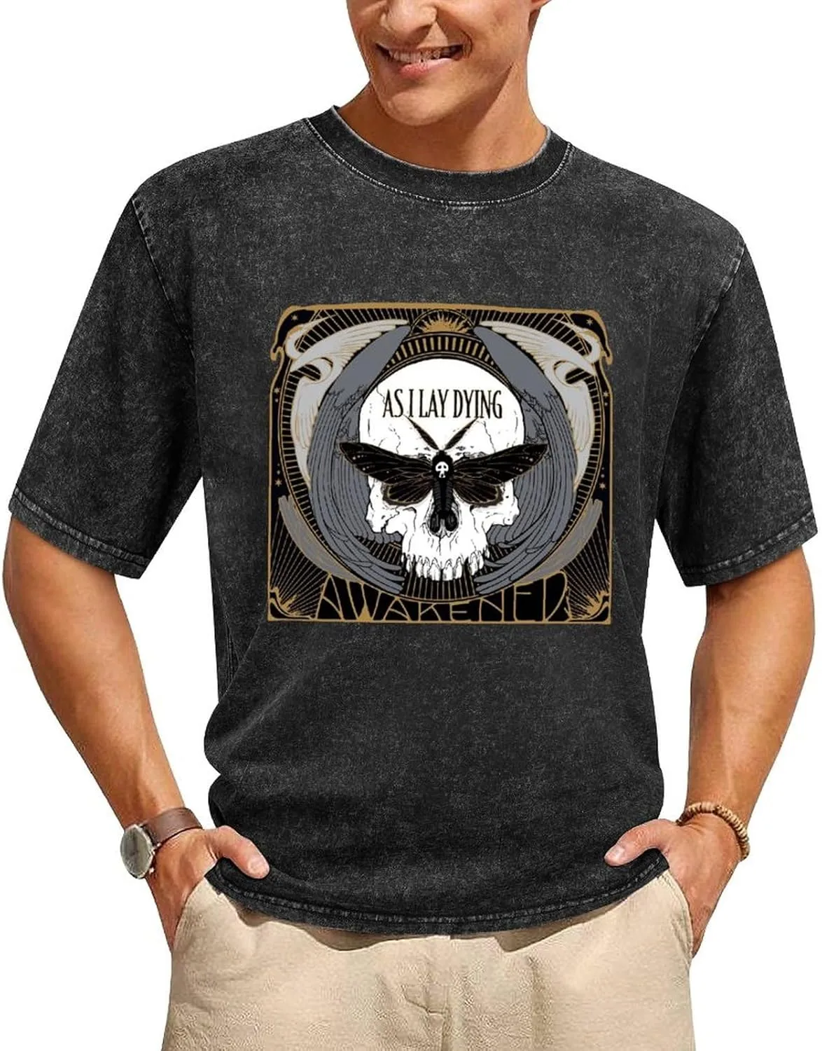 As I Lay Dying Washed Round Neck Men Women Tee Shirt