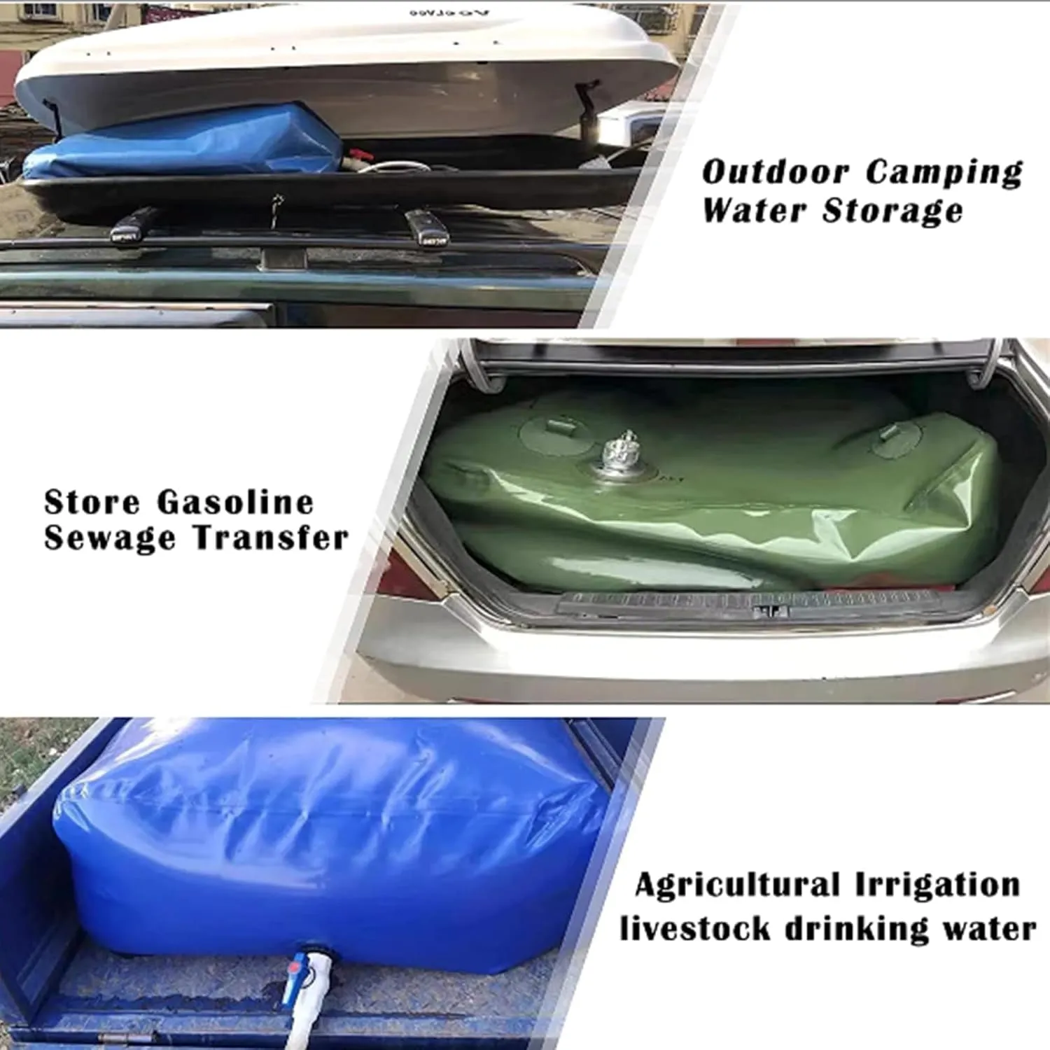 Ater Storage Bag, Thickened Water Bag with Large Capacity, Outdoor Portable Liquid Bag, Drought-Resistant Watering for Farmland,2000L
