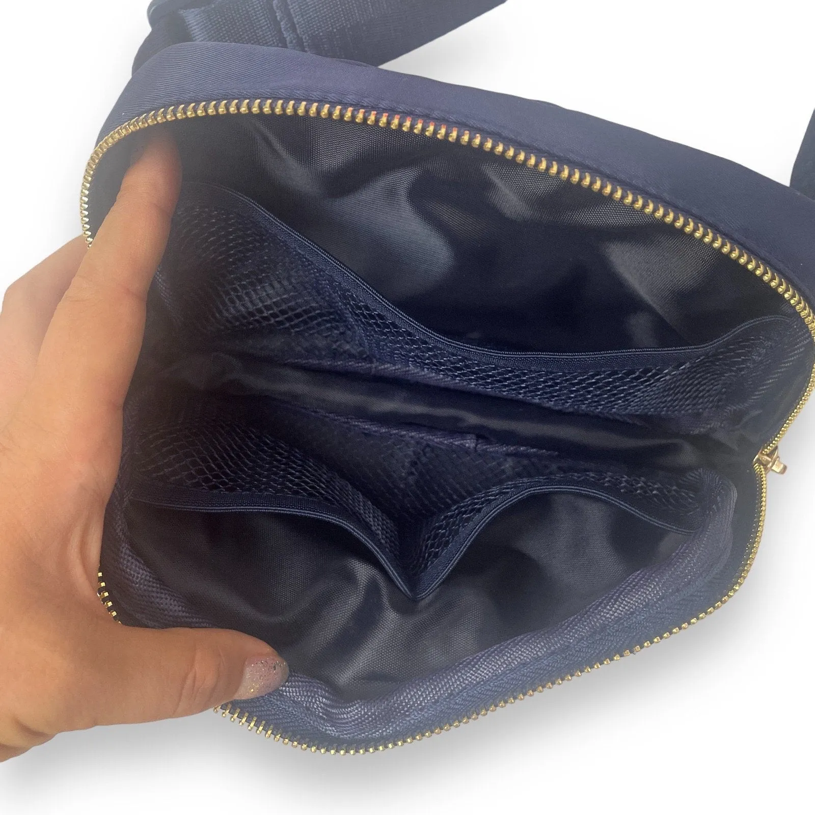 Athletic Fanny Pack - Nylon Belt Bag Women DIY Customizable With GlitteLetter Initial Patches - Patches - Travel - gym