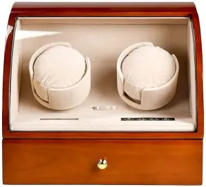 Automatic Watch Winder Double Watch Winder Wood Shell Piano Paint Exterior LED Touch Screen Quite Motors 5 Rotation Modes Watches Watch Winder