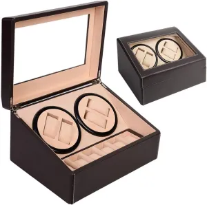 Automatic Winding Table Shaker, Watch Storage Box Automatic Watch Winder Mechanical Watch Box Quiet Motor Display Box Case Elegant