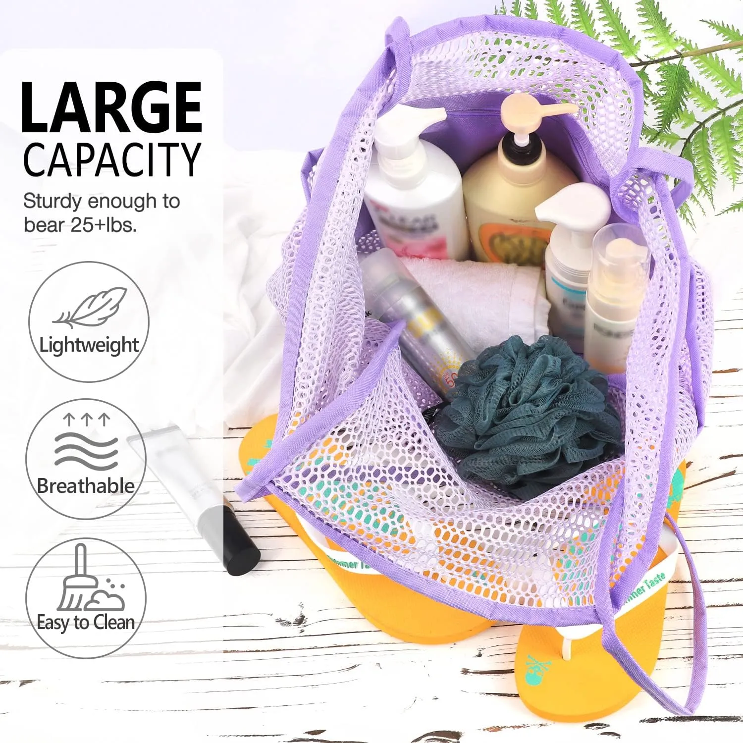 Ayieyill Mesh Beach Bag Tote Bag for Women, Foldable Swim Large Beach Tote Bag with Zipper Pockets Waterproof Sandproof