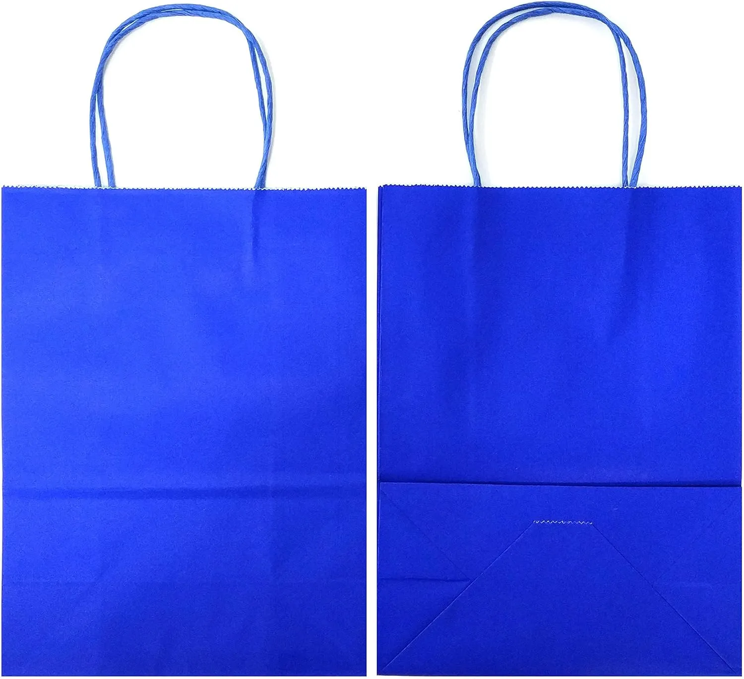 AZOWA Gift Bags Medium Kraft Paper Bags with Handles (9.8 x 7.5 x 3.9 in, Royal Blue, 25 Pcs)