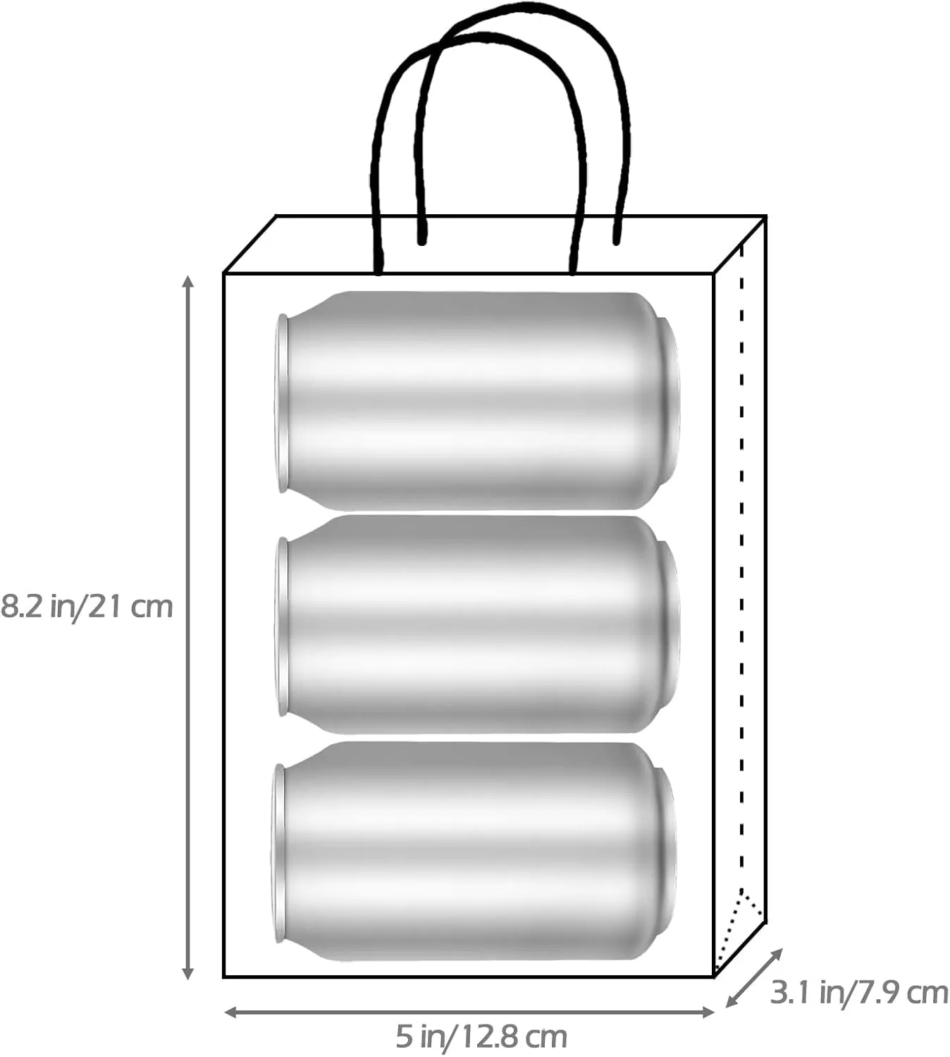 AZOWA Gift Bags Medium Kraft Paper Bags with Handles (9.8 x 7.5 x 3.9 in, Royal Blue, 25 Pcs)