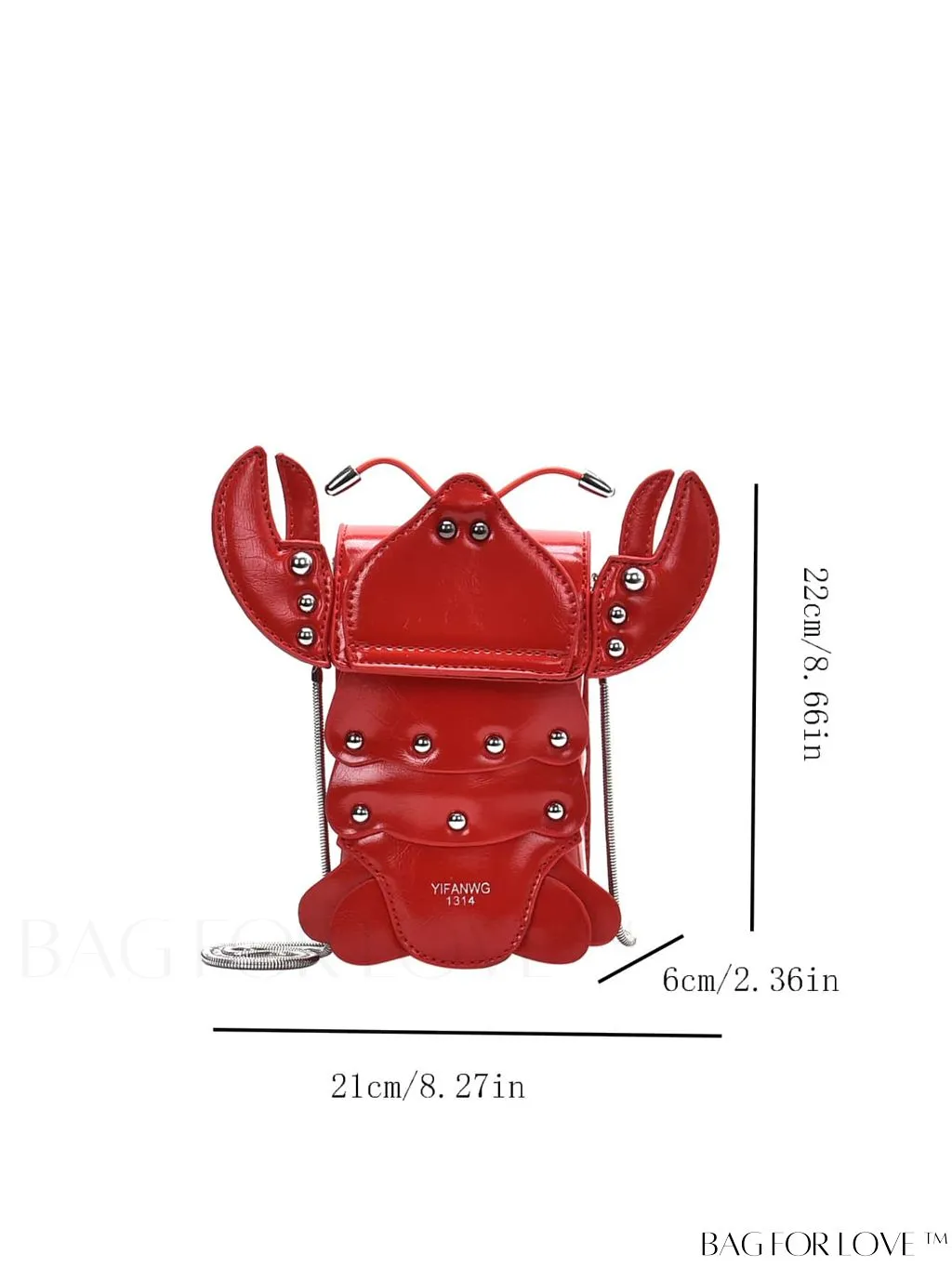 BagForLove - Chic Womens Single Shoulder Crossbody Bag: Chain & Rivet Accent