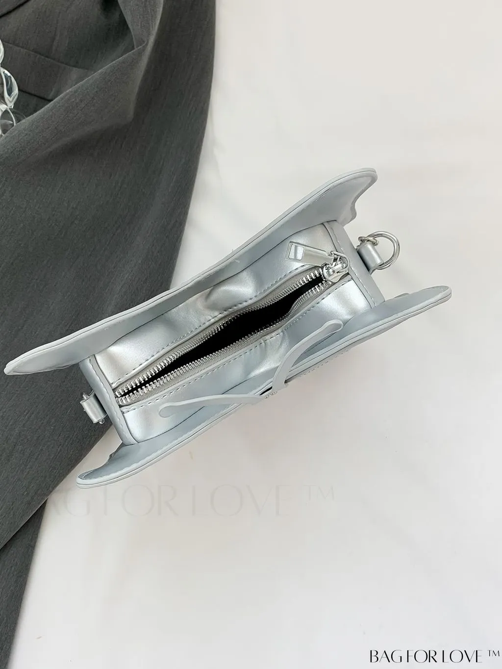 BagForLove - Rivet-Decorated Mini Butterfly PU Bag: Chic and Compact.