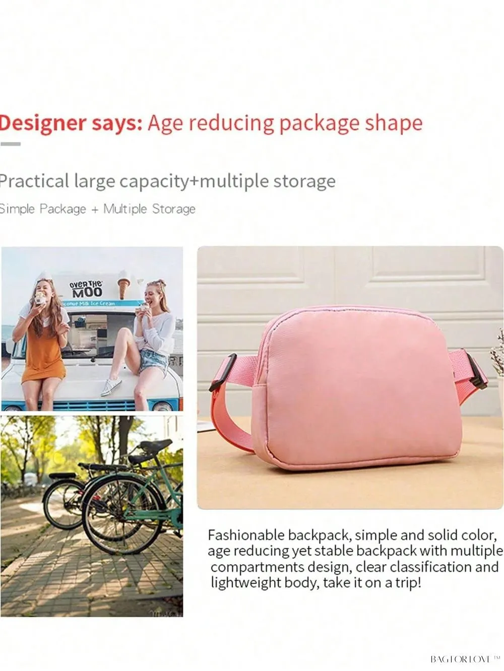 BagForLove - Simple yet Durable Solid Color Crossbody Bag