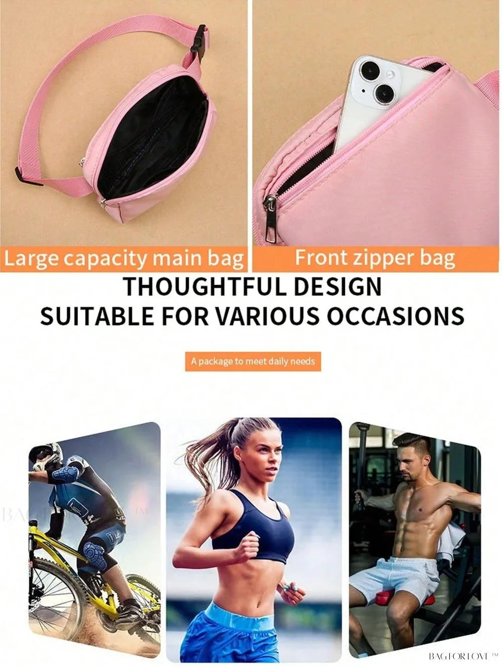BagForLove - Simple yet Durable Solid Color Crossbody Bag