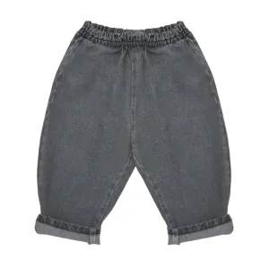 Baggy Denim Jeans Washed Black