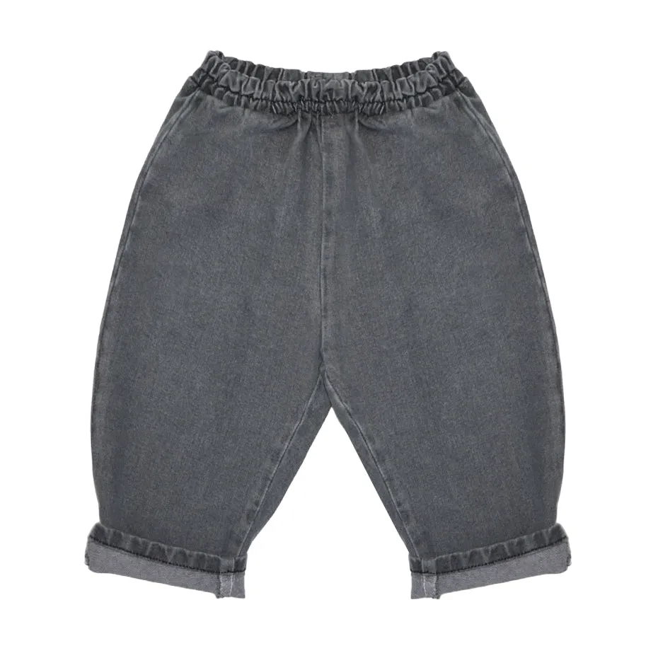 Baggy Denim Jeans Washed Black