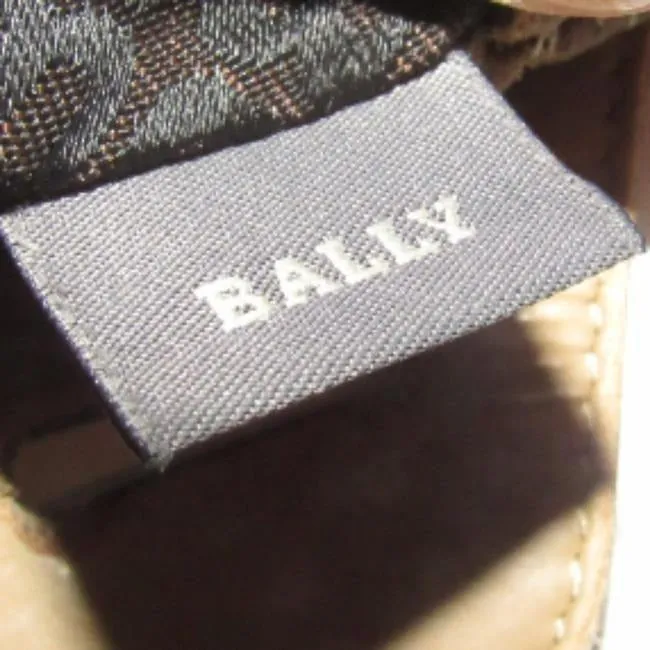 Bally Tan Gold Leather Chrome Belt Bag Fanny Pack Wallet
