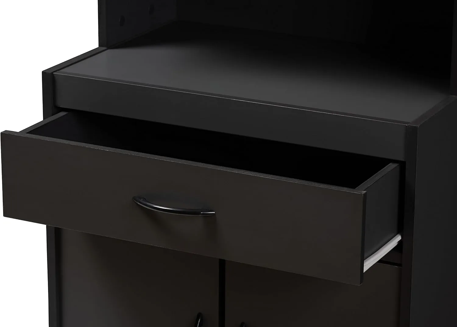 Baxton Studio Terline Kitchen Cabinet, Dark Grey