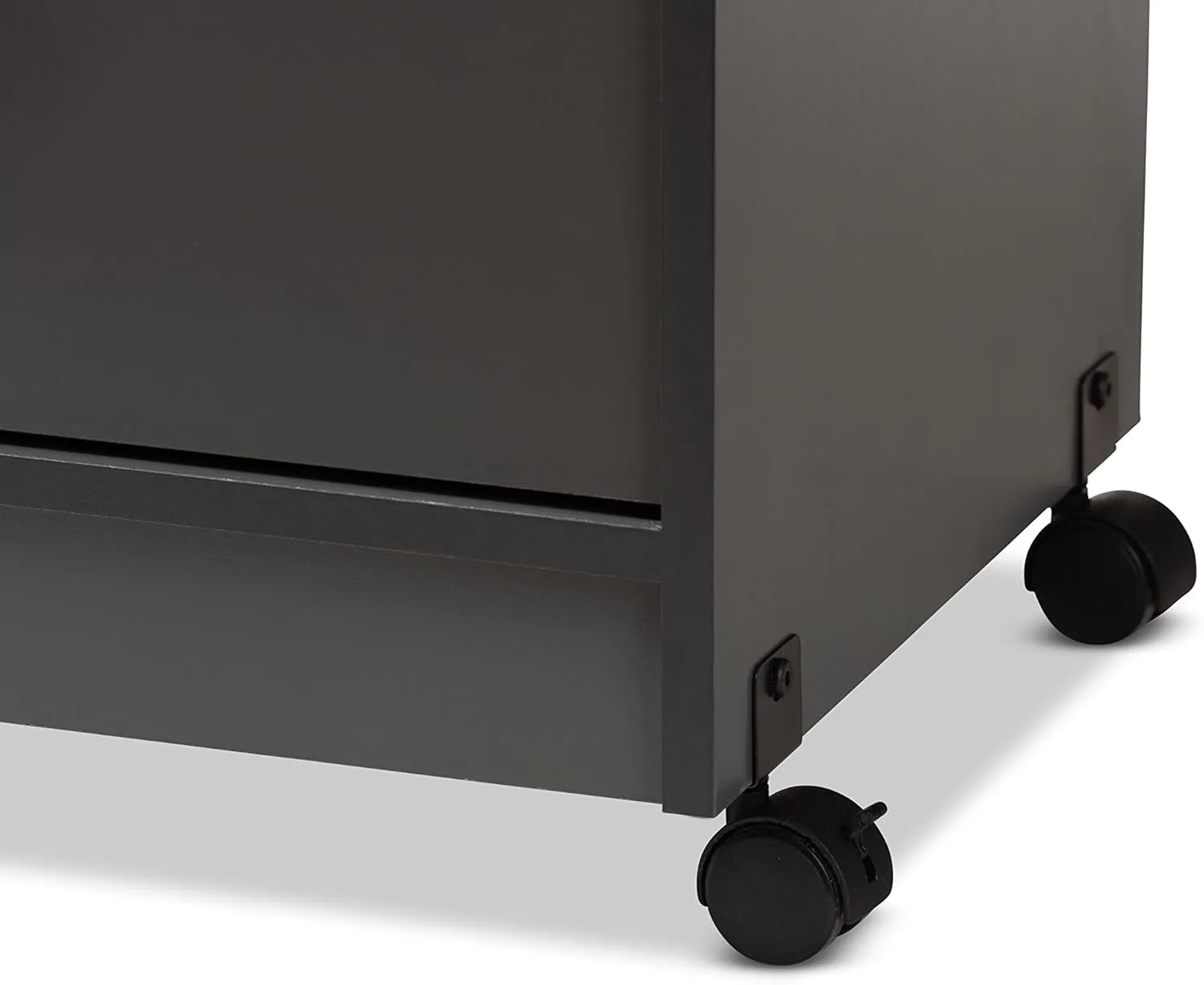Baxton Studio Terline Kitchen Cabinet, Dark Grey