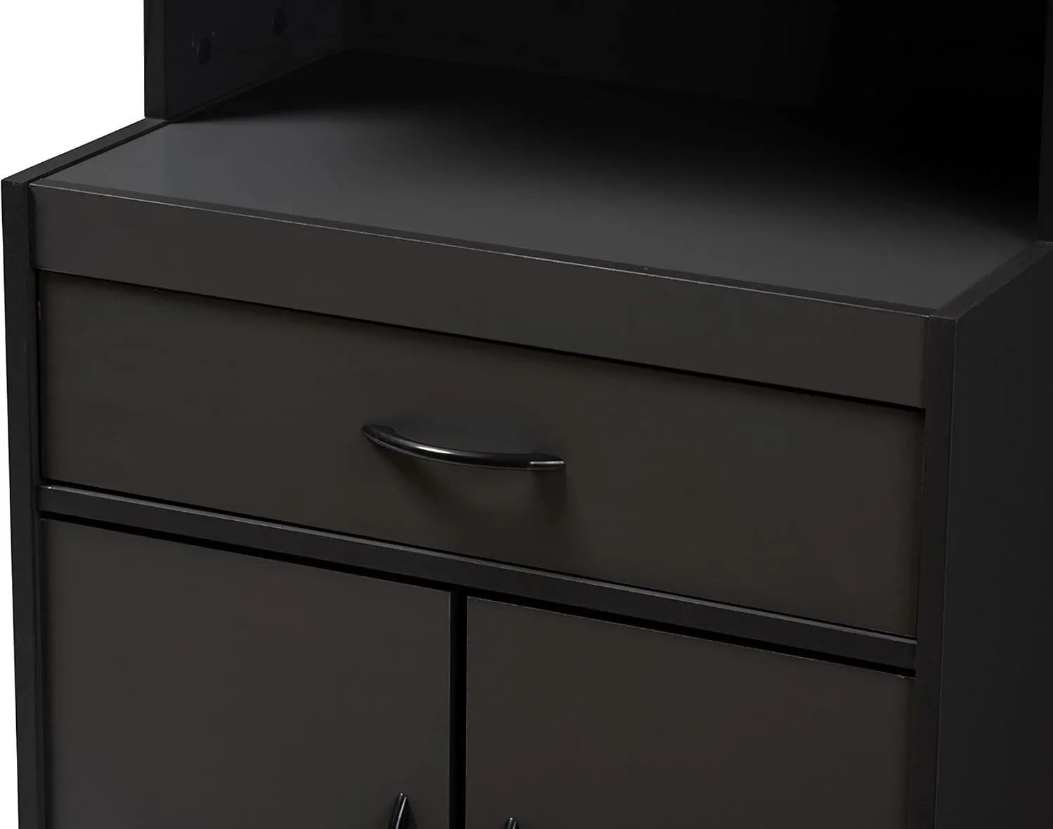 Baxton Studio Terline Kitchen Cabinet, Dark Grey