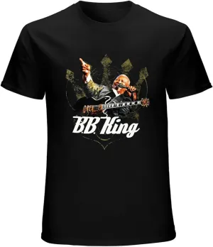 B.B. King Live 2008-2009 Tour Mens Black T Shirt New Adult BB King Black