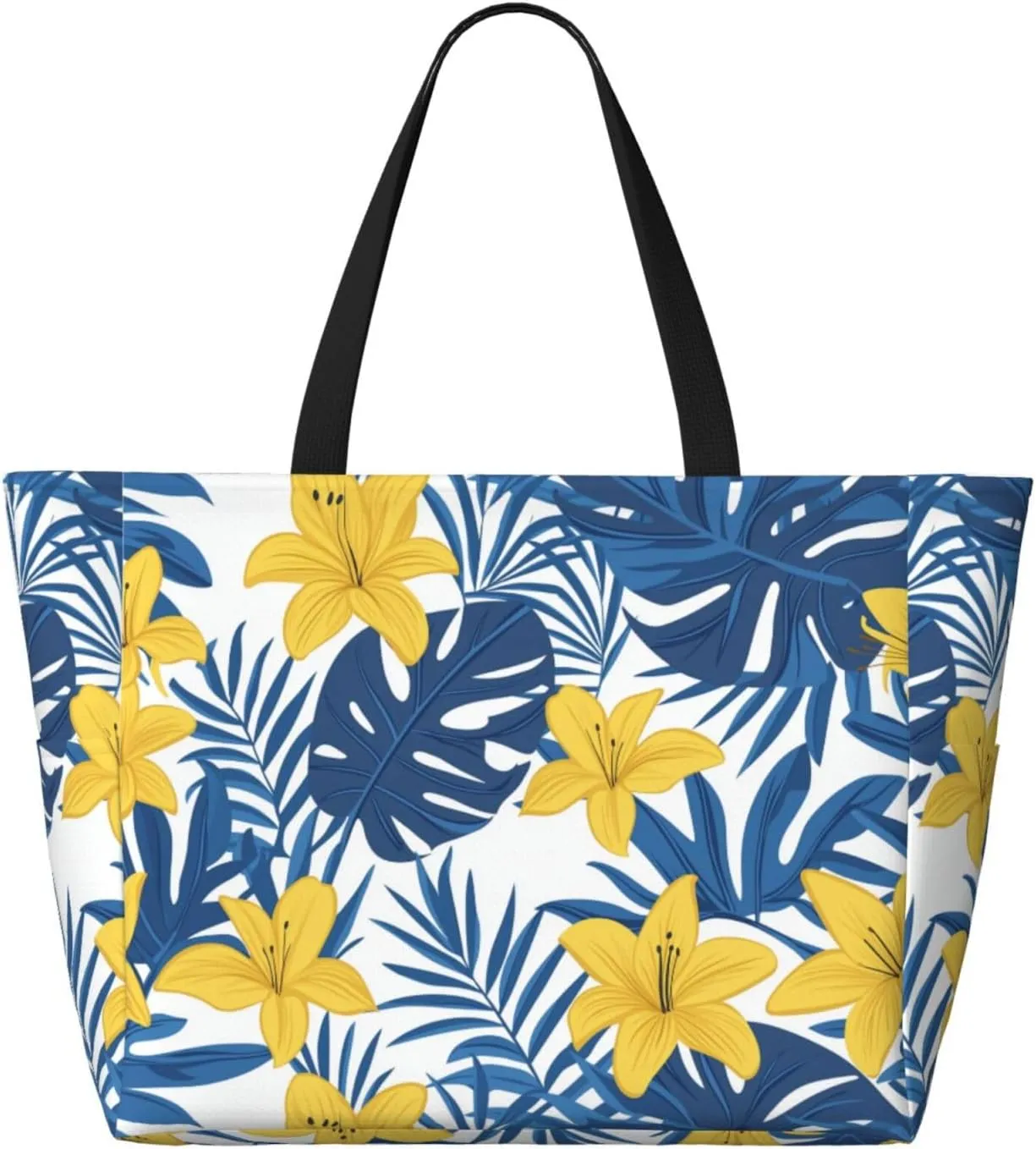 Beach Tote Bag for Women Beach Bag Waterproof and Sandproof Tote Bag with Wet Bag Large Travel Bag for Weekend Travel