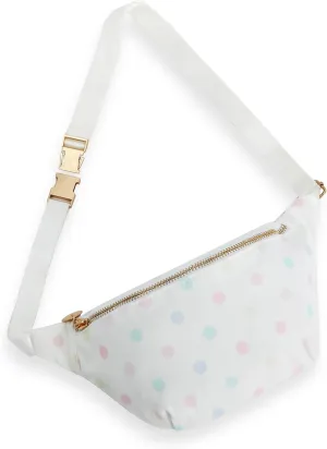 Belt Bag for Women Gingham Ruffle Crossbody Fanny Pack with Adjustable Strap,Fashion Waist Pack Bag Bum bag for Traveling Hiking Cycling Running Casual (Polka Dot)