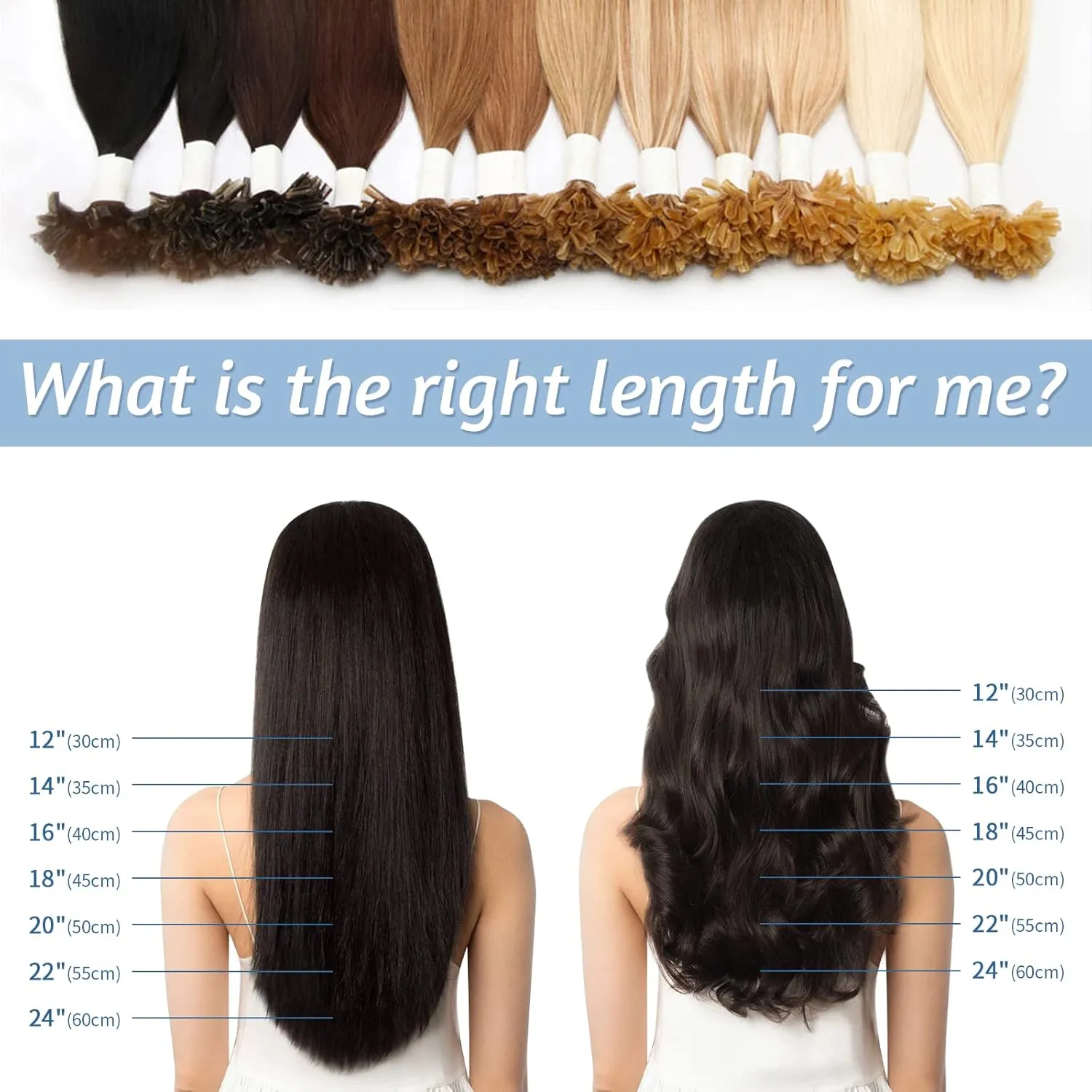 Benehair U Tip Hair Extensions Real Human Hair #2 Dark Brown Straight 20 Inch Keratin Hair Extensions Hot Fusion for Women 100 Strands Pre Bonded Silky Invisible Remy Human Hair 50g