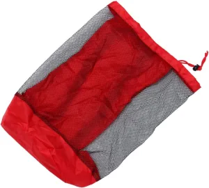 BESPORTBLE 1pc Large Capacity Portable Mesh Bag for Versatile Storage for Beach Snacks and Books Shoulder Strap Cloth Material Red