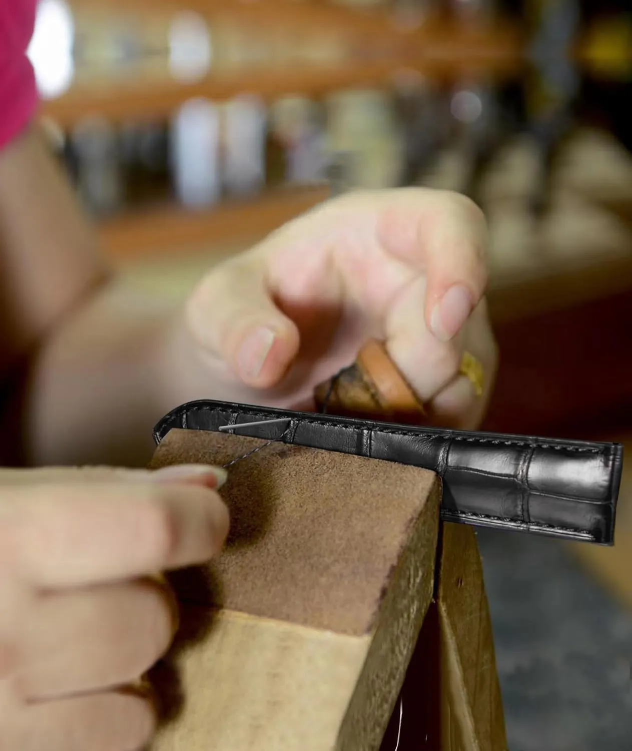 BINLUN Alligator Grain Leather Watch Band Crocodile Grain Watch Straps Quick Release Replacment Classic Watchband for Men Women Black Brown Blue 18mm 19mm 20mm 21mm 22mm 24mm