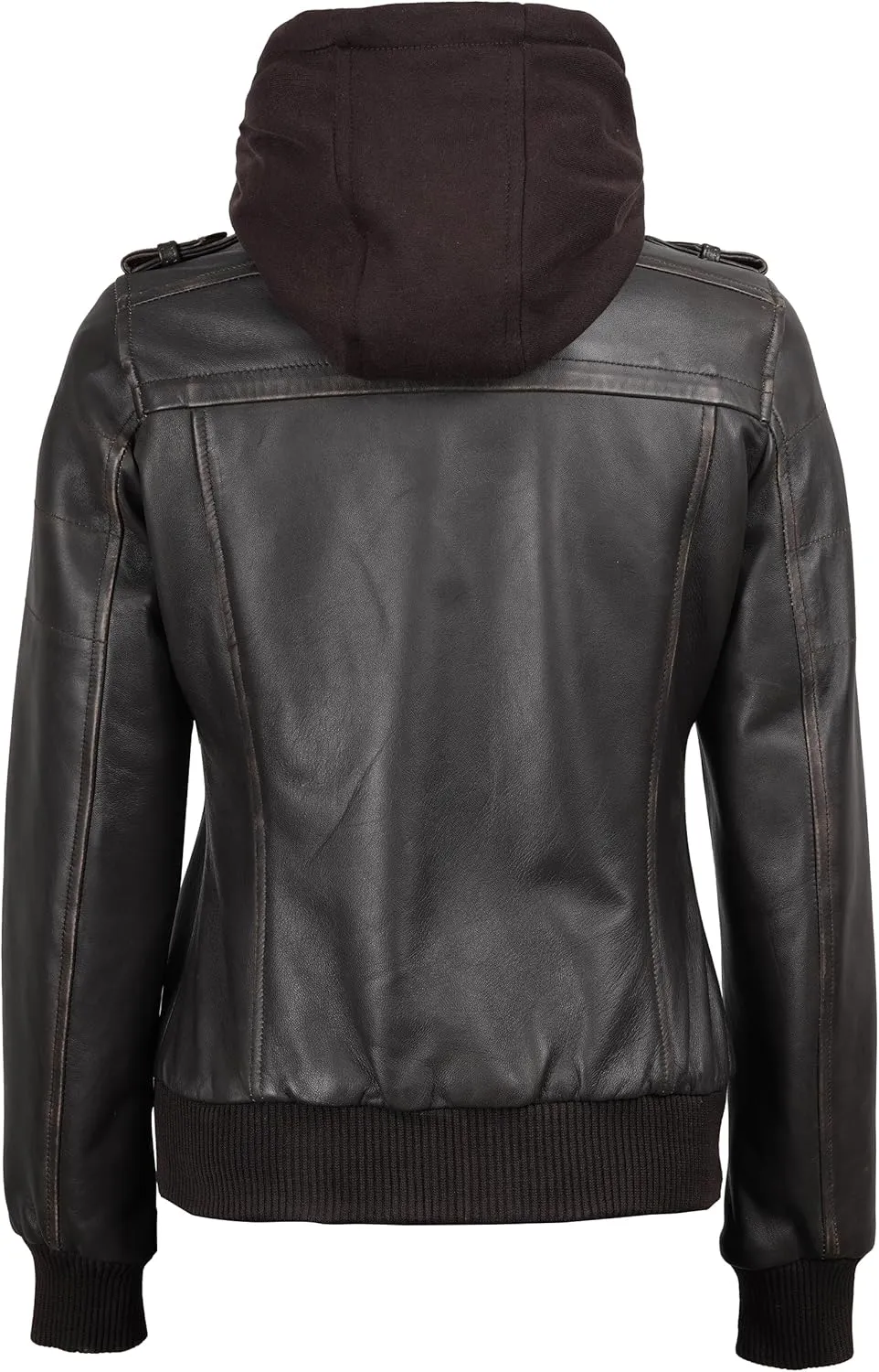 Blingsoul Leather Jacket Women - Real Lambskin Womens Leather Jackets With hood
