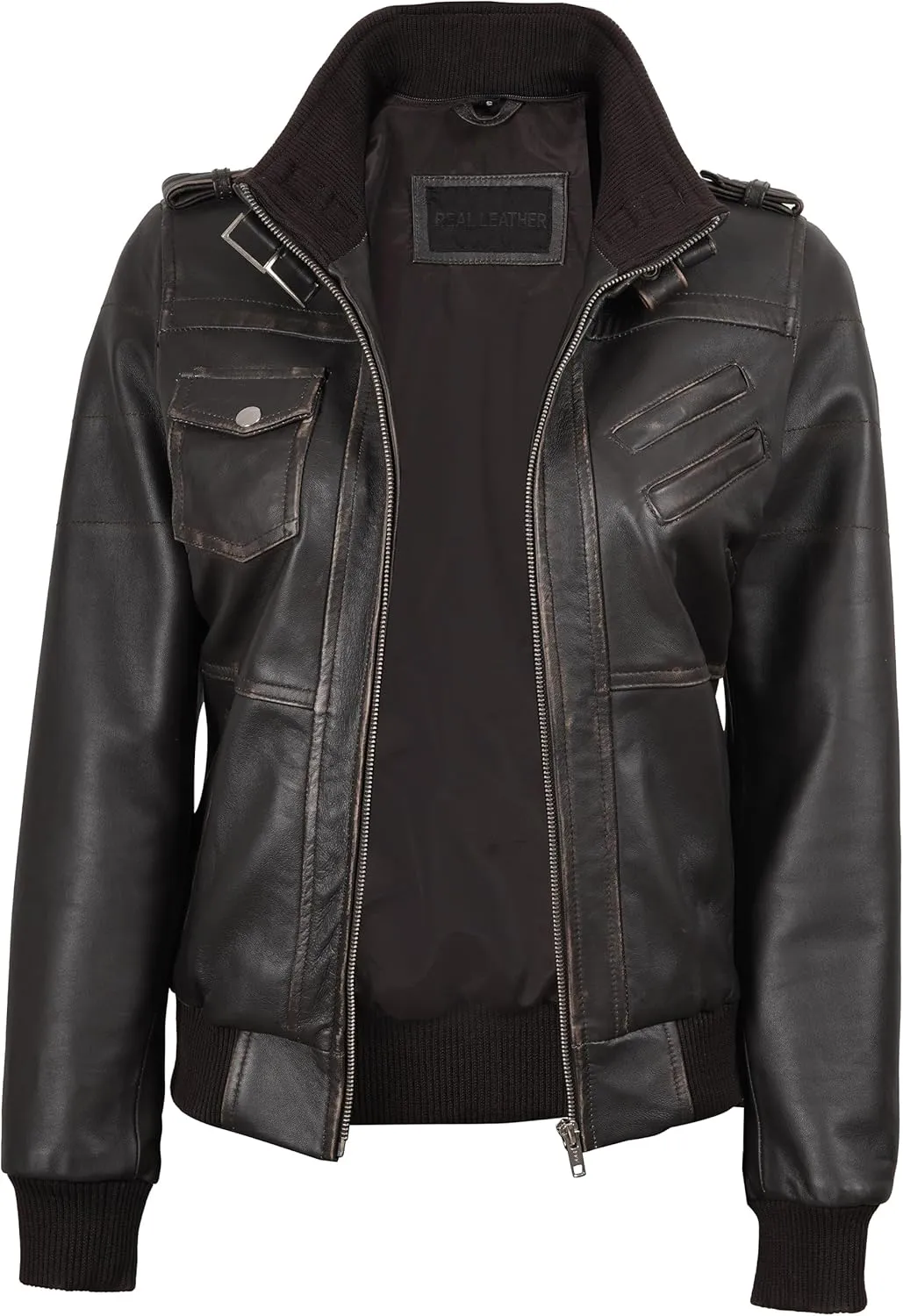 Blingsoul Leather Jacket Women - Real Lambskin Womens Leather Jackets With hood