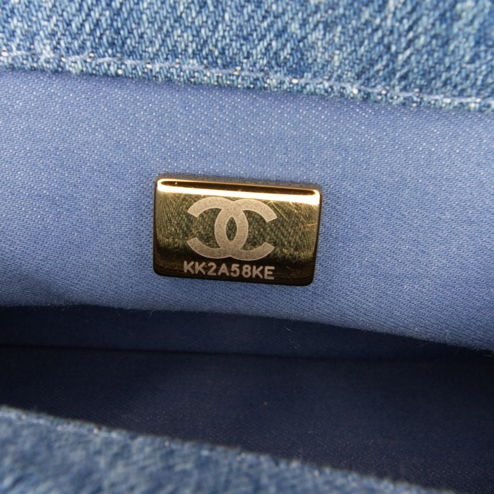 Blue Chanel Mini Rectangular Denim Mood Flap Crossbody Bag