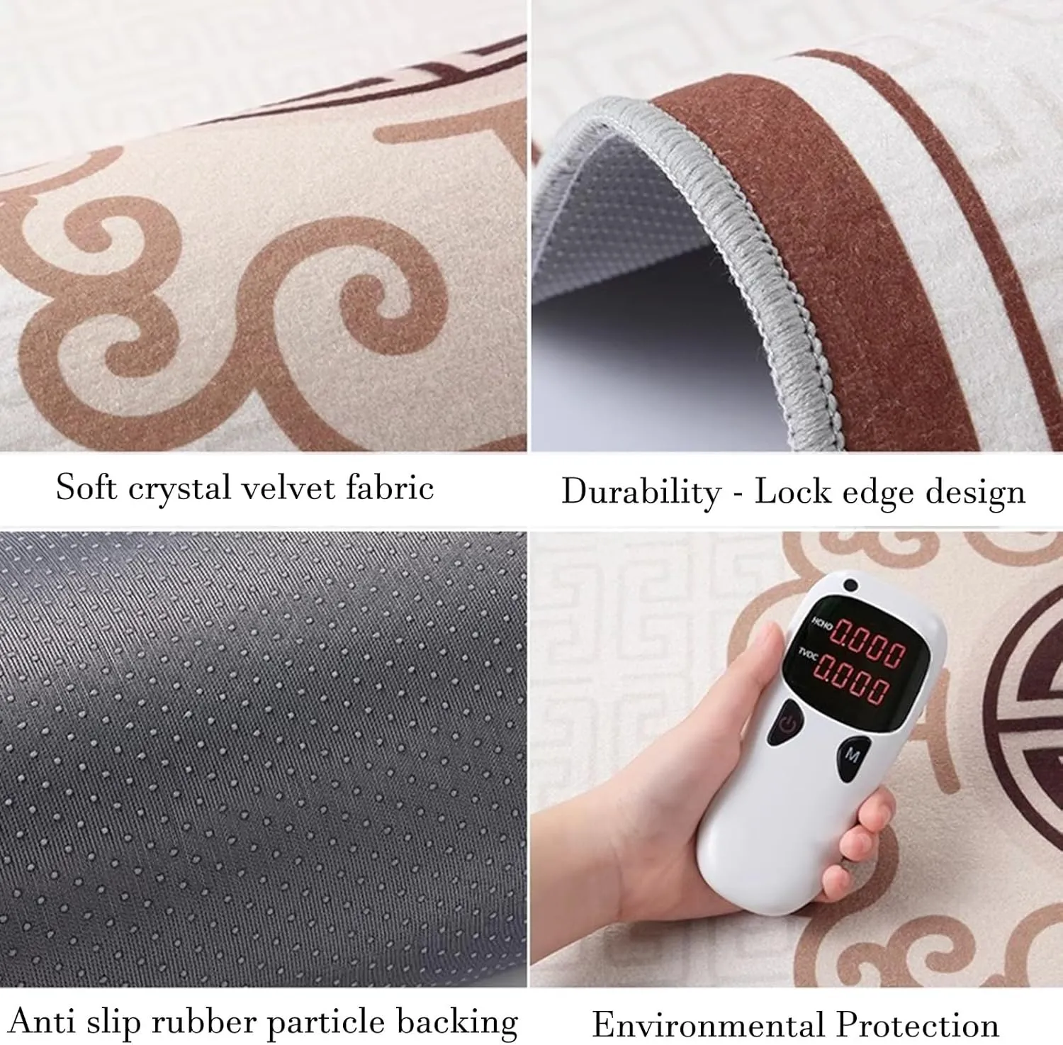 Blue Round Mahjong Table Mat with Carrying Bag, Soft and Thick Tablecloth, Non-Slip Noise Reduction Game Mat for Mahjong Poker and Cards(Blue 1,120cm/47.25in)
