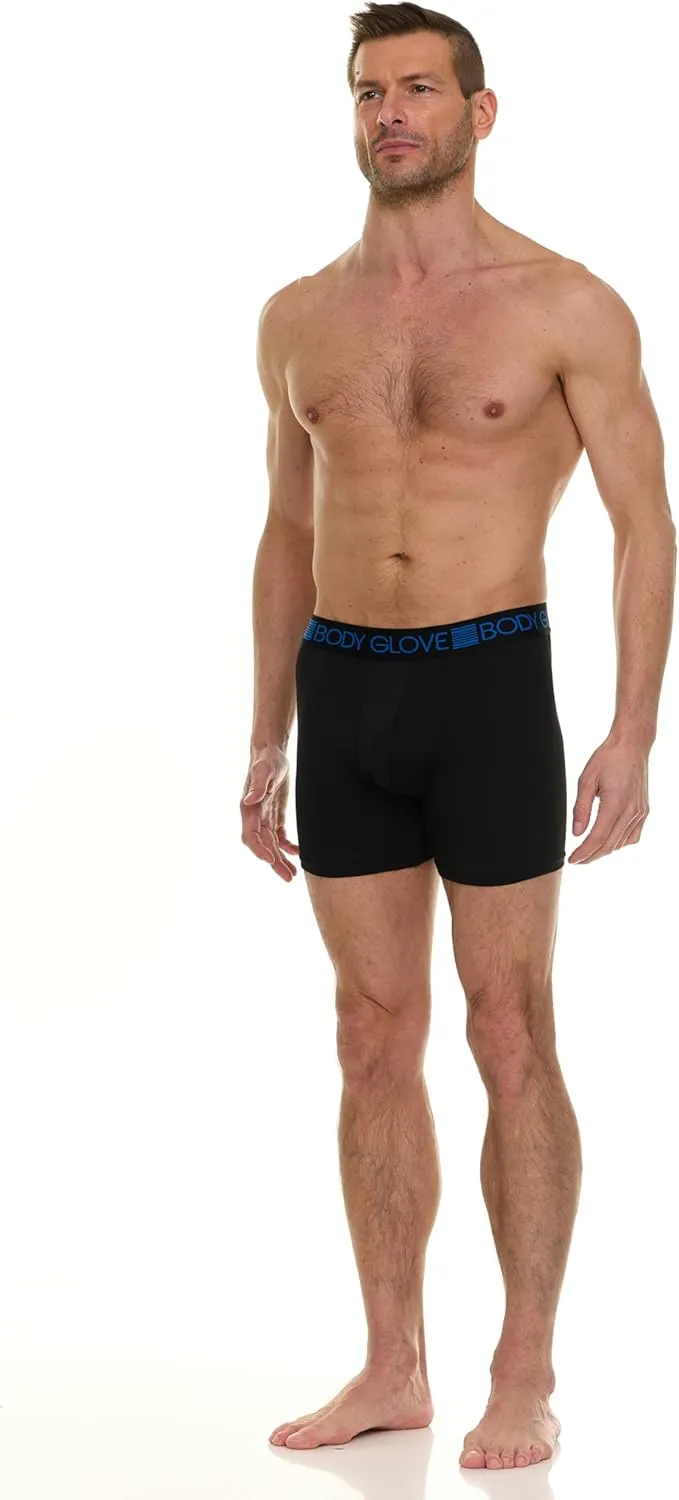 Body Glove Mens Boxer Briefs Multi Packs, Dry Fit Performance Value Underwear, Breathable Active Stretch Athletic Boxers