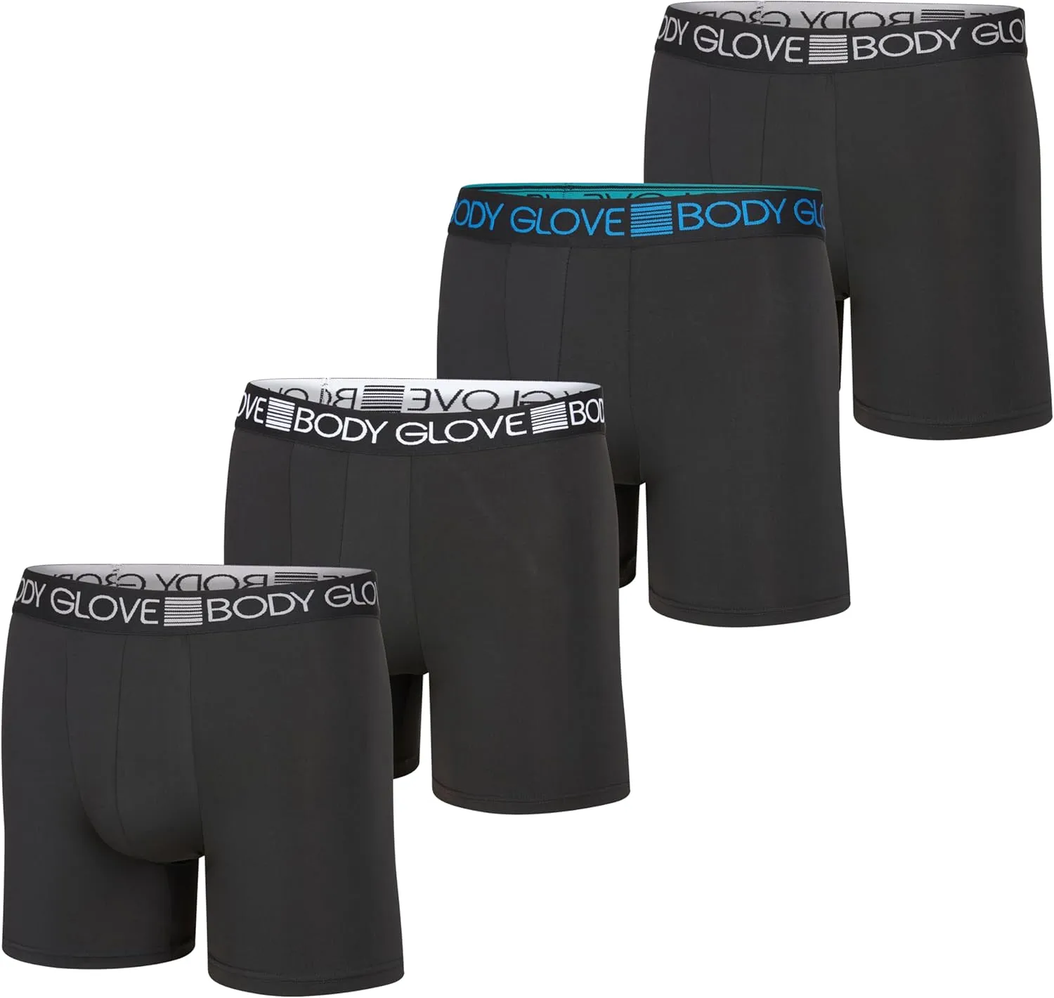 Body Glove Mens Boxer Briefs Multi Packs, Dry Fit Performance Value Underwear, Breathable Active Stretch Athletic Boxers