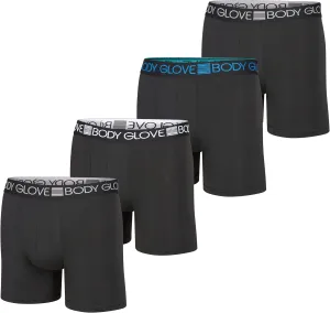 Body Glove Mens Boxer Briefs Multi Packs, Dry Fit Performance Value Underwear, Breathable Active Stretch Athletic Boxers