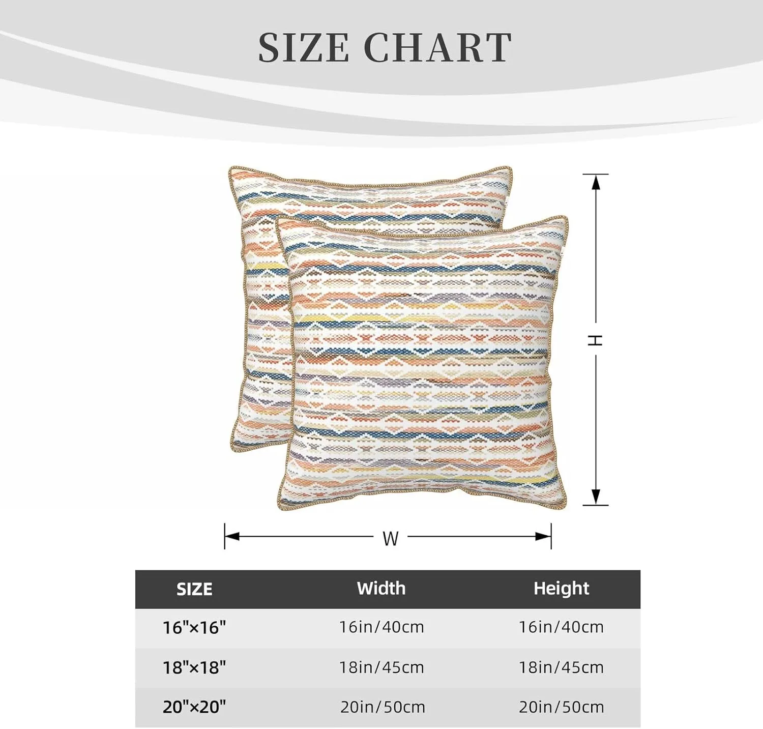 Boho Colorful Stripes Decorative Velvet Throw Pillow Covers 18x18 Inch Set of 2 Red Yellow Blue Geometric Pillows Cover Soft Farmhouse Cushion Case of Sofa Bed Living Room
