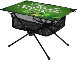 Bolaz Outdoor Folding Portable Picnic Camping Table-St.Patrick's Pattrn6,Storage Mesh for Camping Gear Accessories, Hiking, Mountaineering, Outdoor Travel