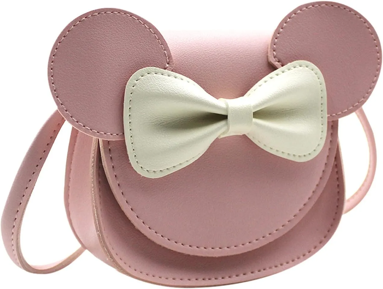 Bolley Joss Crossbody Purse Bowknot Shoulder Bag Handbag Little Girl's Cute Purse with Cartoon Mouse Ears