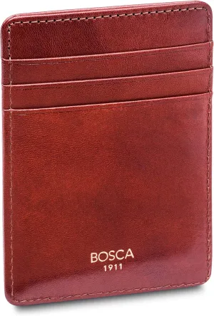 Bosca Old Leather RFID Blocking Front Pocket Wallet with Magnetic Money Clip - Leather Wallet for Men