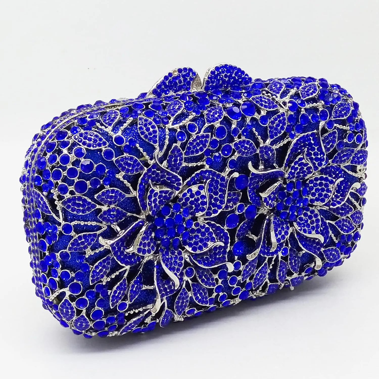Boutique De FGG Flowers Women Crystal Clutch Purses Evening Minaudiere Bags Wedding Party Bridal Rhinestones Handbags,Mini