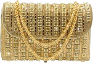 Boutique De FGG Rhinestone Clutch Purse Sparkling Diamond Women Evening Bags and Clutches Party Wedding Crystal Clutch,Mini