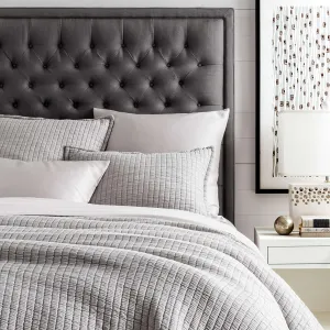 Boyfriend Grey Matelasse Coverlet, King Size, Grey Solid Pattern
