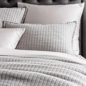 Boyfriend Grey Matelasse Pillow Sham, Standard Size, Grey Solid Pattern