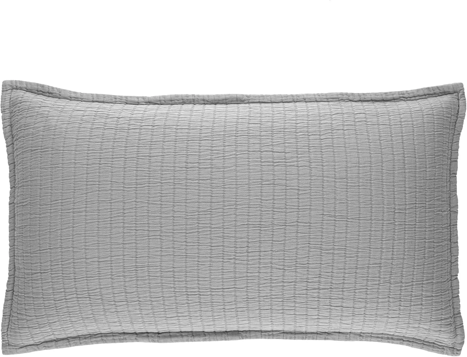 Boyfriend Grey Matelasse Pillow Sham, Standard Size, Grey Solid Pattern