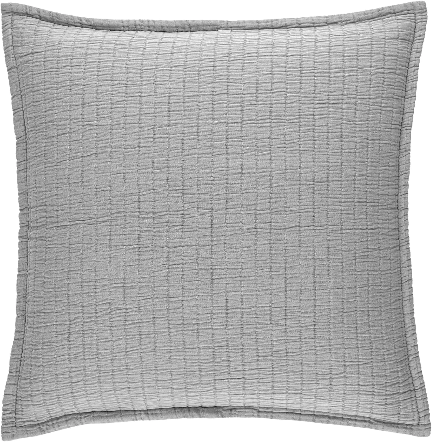 Boyfriend Grey Matelasse Pillow Sham, Standard Size, Grey Solid Pattern