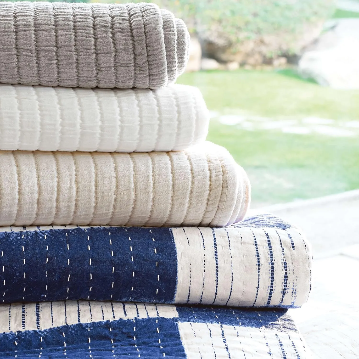 Boyfriend Ivory Matelasse Coverlet, King Size, Ivory Solid Pattern