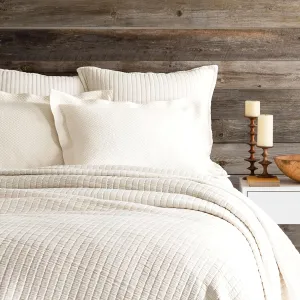 Boyfriend Ivory Matelasse Coverlet, King Size, Ivory Solid Pattern